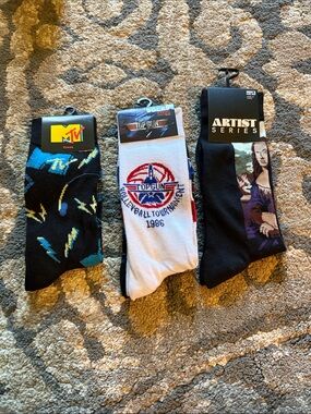 MTV Black Lightning Crew Socks - Artist Series & Top Gun Assorted 3-Pack